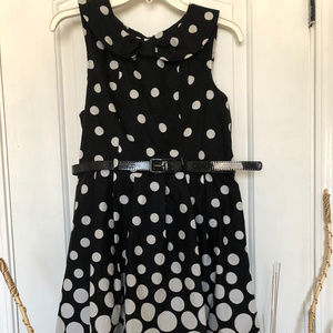 Disorderly Kids Black & White Polka Dot Dress